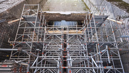 Skanska utför entreprenad på vattenkraftverk med TG 60-stödställningar